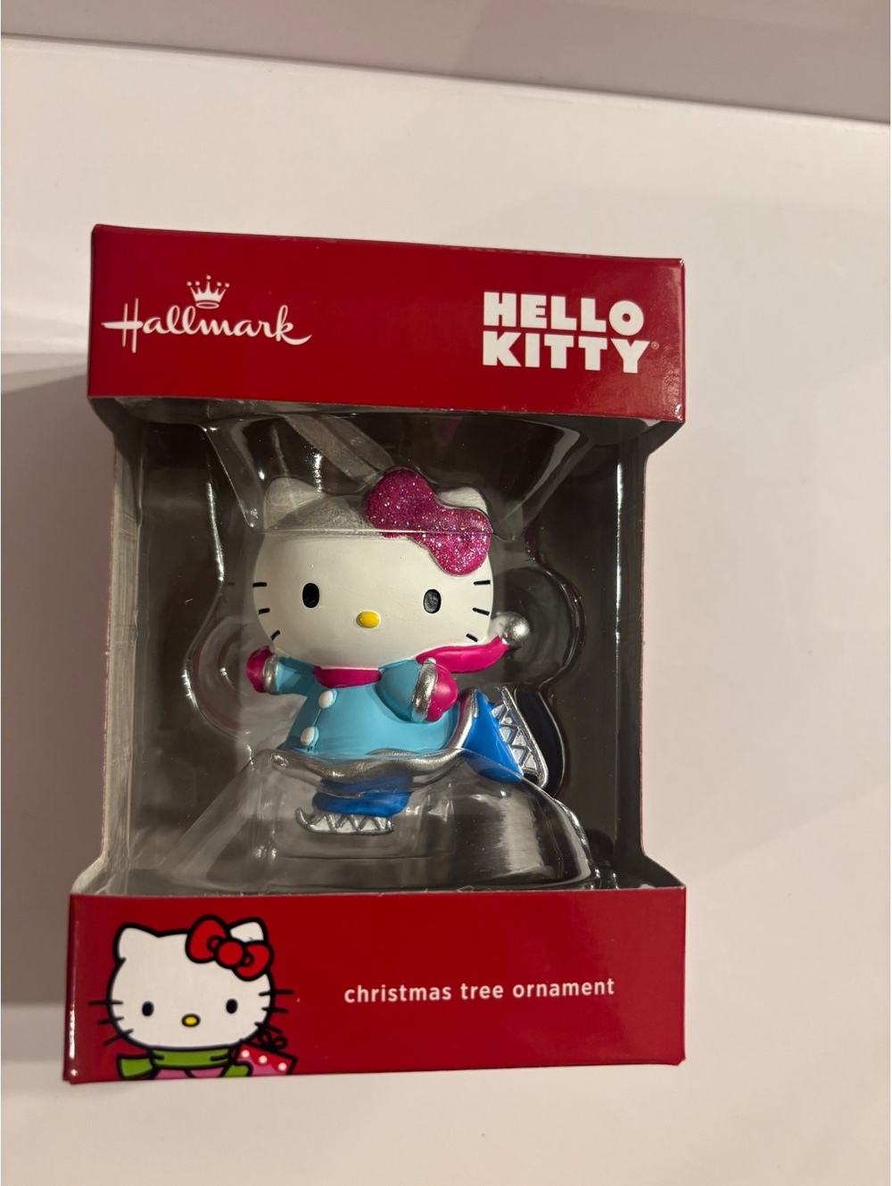 Hallmark Hello Kitty Ice Skating Christmas Ornament Sanrio NIB
